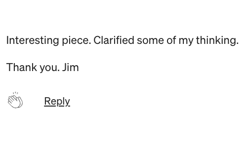 Comment from community